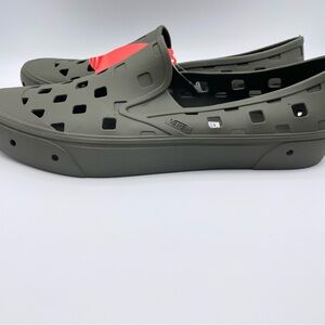 Vans Men's Olive Slip-On Shoes